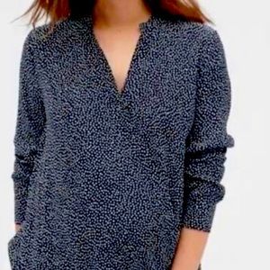 GAP MATERNITY Navy Blue/White Micro Dot top